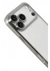 Mey İthalat®   iPhone 17 Pro  Lensli Silikon - Gümüş