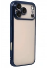 Mey İthalat®   iPhone 17 Pro  Lensli Silikon - Lacivert