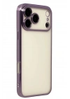 Mey İthalat®   iPhone 17 Pro  Lensli Silikon - Mor