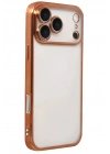 Mey İthalat®   iPhone 17 Pro  Lensli Silikon - Turuncu
