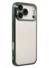 Mey İthalat®   iPhone 17 Pro  Lensli Silikon - Yeşil