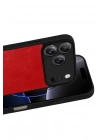 Mey İthalat®   iPhone 17 Pro Max Aras Deri Kapak - Kırmızı