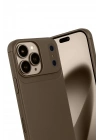 Mey İthalat®   iPhone 17 Pro Max Auto Focus Karbon Kapak - Kahverengi