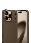Mey İthalat®   iPhone 17 Pro Max Auto Focus Karbon Kapak - Kahverengi