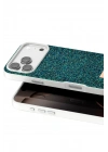 Mey İthalat®   iPhone 17 Pro Max Bright Simli Kapak - Koyu Yeşil