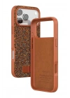 Mey İthalat®   iPhone 17 Pro Max Bright Simli Kapak - Turuncu