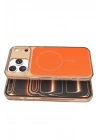 Mey İthalat®   iPhone 17 Pro Max Bruma Magsafe Kapak - Turuncu