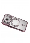 Mey İthalat®   iPhone 17 Pro Max Joke Simli Magneticsafe Kılıf - Pembe