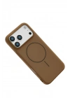 Mey İthalat®   iPhone 17 Pro Max Jully Magsafe Kapak - Kahverengi