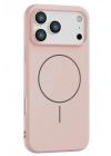 Mey İthalat®   iPhone 17 Pro Max Jully Magsafe Kapak - Pudra