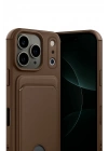 Mey İthalat®   iPhone 17 Pro Max Kelvin Kartvizitli Silikon - Kahverengi