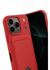 Mey İthalat®   iPhone 17 Pro Max Kelvin Kartvizitli Silikon - Kırmızı