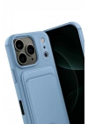 Mey İthalat®   iPhone 17 Pro Max Kelvin Kartvizitli Silikon - Mavi