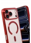 Mey İthalat®   iPhone 17 Pro Max Kross Magneticsafe Kapak - Kırmızı