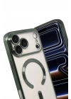Mey İthalat®   iPhone 17 Pro Max Kross Magneticsafe Kapak - Koyu Yeşil
