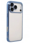 Mey İthalat®   iPhone 17 Pro Max  Lensli Silikon - Açık Mavi