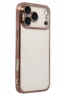 Mey İthalat®   iPhone 17 Pro Max  Lensli Silikon - Çöl Titanyum