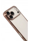 Mey İthalat®   iPhone 17 Pro Max  Lensli Silikon - Çöl Titanyum