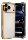 Mey İthalat®   iPhone 17 Pro Max  Lensli Silikon - Gold