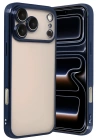 Mey İthalat®   iPhone 17 Pro Max  Lensli Silikon - Lacivert