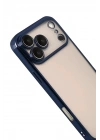 Mey İthalat®   iPhone 17 Pro Max  Lensli Silikon - Lacivert