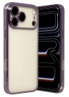 Mey İthalat®   iPhone 17 Pro Max  Lensli Silikon - Mor
