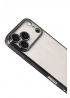Mey İthalat®   iPhone 17 Pro Max  Lensli Silikon - Siyah