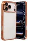 Mey İthalat®   iPhone 17 Pro Max  Lensli Silikon - Turuncu
