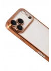 Mey İthalat®   iPhone 17 Pro Max  Lensli Silikon - Turuncu