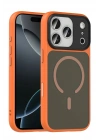Mey İthalat®   iPhone 17 Pro Max Megane Magsafe Kapak - Turuncu