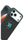Mey İthalat®   iPhone 17 Pro Max Montreal Yüzüklü Silikon Kapak - Yeşil