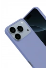 Mey İthalat®   iPhone 17 Pro Max Nano içi Kadife Silikon - Lila