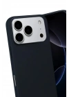 Mey İthalat®   iPhone 17 Pro Max Nano içi Kadife Silikon - Siyah
