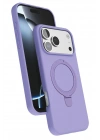 Mey İthalat®   iPhone 17 Pro Max Regal Magsafe Standlı Kapak - Lila