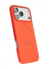 Mey İthalat®   iPhone 17 Pro Max Regal Magsafe Standlı Kapak - Turuncu