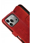 Mey İthalat®   iPhone 17 Pro Max Trend S Plus Kapaklı Kılıf - Kırmızı
