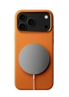 Mey İthalat®   iPhone 17 Pro Max Wonder Deri Magsafe Kapak - Turuncu