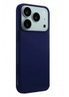 Mey İthalat®   iPhone 17 Pro Nano içi Kadife Silikon - Lacivert