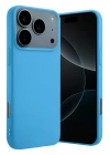 Mey İthalat®   iPhone 17 Pro Nano içi Kadife Silikon - Mavi