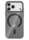 Mey İthalat®   iPhone 17 Pro PC Blank Magsafe Kapak - Siyah