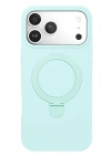 Mey İthalat®   iPhone 17 Pro Regal Magsafe Standlı Kapak - Su Yeşili