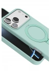 Mey İthalat®   iPhone 17 Pro Regal Magsafe Standlı Kapak - Su Yeşili
