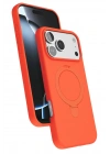 Mey İthalat®   iPhone 17 Pro Regal Magsafe Standlı Kapak - Turuncu