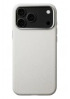 Mey İthalat®   iPhone 17 Pro Wonder Deri Magsafe Kapak - Beyaz