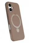 Mey İthalat®   iPhone 17 Regal Magsafe Standlı Kapak - Çöl Titanyum