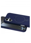 Mey İthalat®   iPhone 17 Regal Magsafe Standlı Kapak - Lacivert