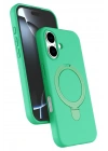 Mey İthalat®   iPhone 17 Regal Magsafe Standlı Kapak - Yeşil