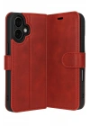 Mey İthalat®   iPhone 17 Trend S Plus Kapaklı Kılıf - Kırmızı