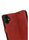Mey İthalat®   iPhone 17 Trend S Plus Kapaklı Kılıf - Kırmızı