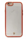 Mey İthalat®  iPhone 6 Kılıf Liva Lens Silikon - Kırmızı